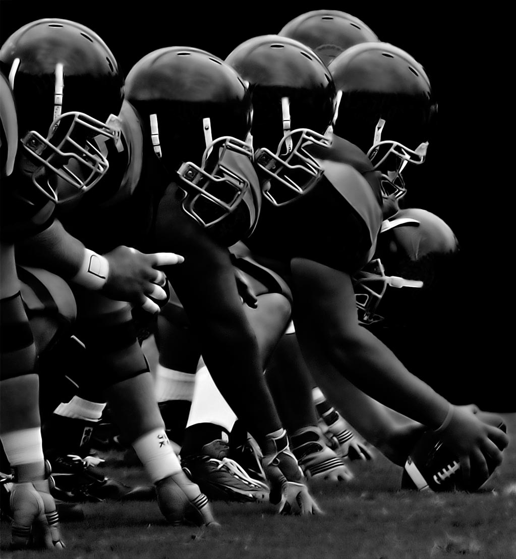 A united team lined up together, symbolizing strength and coordination